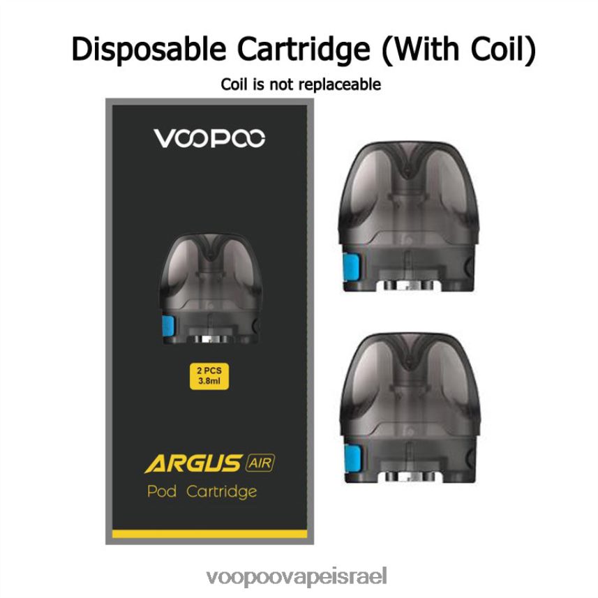 VOOPOO Vape Argus Israel - VOOPOO ARGUS AIR מחסנית פוד (2 יחידות) פוד עם סליל 0.8 אוהם 882ZTZ535
