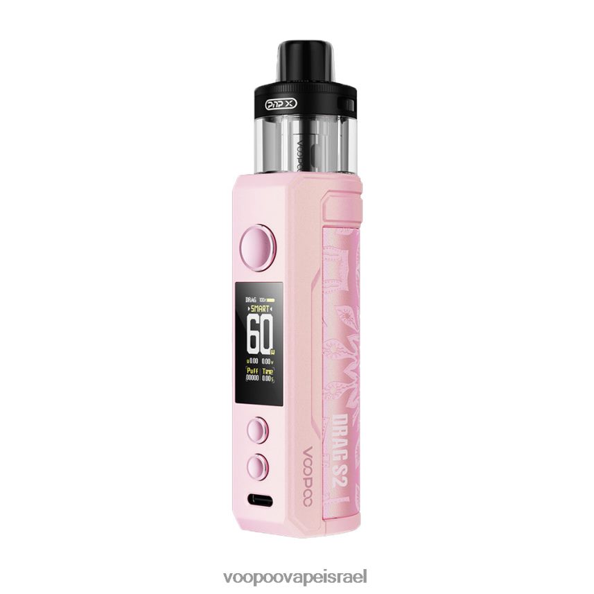 VOOPOO Vape Amazon - VOOPOO DRAG S2 ערכת פוד מוד זוהר ורוד 882ZTZ259