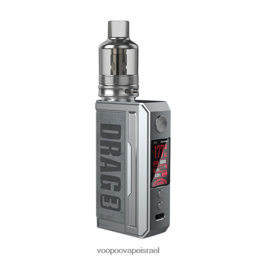 VOOPOO Vape Argus Israel - VOOPOO DRAG 3 ערכת mod box אפור מעושן 882ZTZ155